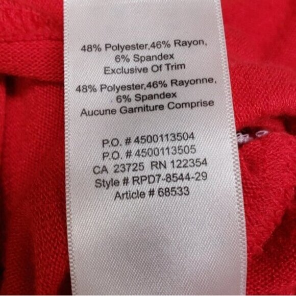 Wilfred Free Lorelei Dress Oversized Soft Jersey Knit Red POCKETS Size XS - Picture 10 of 15